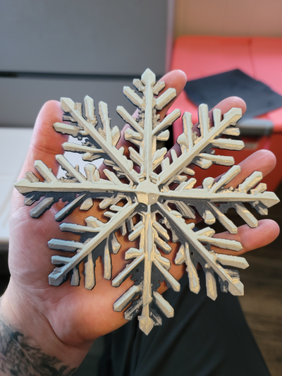 hueforged snowflake by jack geno john art models hueforge snowflakes winter winterdecor 3d print model - Mito3D
