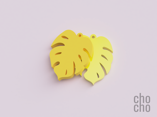 leaf collection earring 8 by chocho fashion jewelry keyring ring ornament keychain necklace christmas 3d print model - Mito3D
