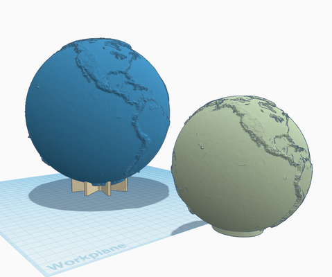 terre monnaie banque remixé by mediaman3d outils organisateurs pièces tirelire sphère chose universelle porte globe 3d print model - Mito3D