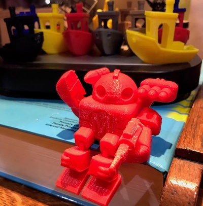 makerbot robot - weaponized & wider joints remixed by mediaman3d toys games characters miniature thingiverse makerfaire actionfigure monopriceselectmini makerbotornaments preassembled m3d m3dmicro tiko 3d print model - Mito3D
