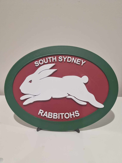 sur sydney rabbitohs logo by s bonning87 arte señales logos nrl rugby 3d print model - Mito3D