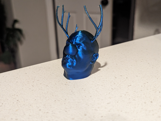 rockdolf no support by jaxonsgotmoves 3d printer accessories christmas chrismas 2023 rock rudolf deer antlers decoration decor holidays holiday fast print in place nosupport needed supports easy quick printing test dwayne dwaynejohnson dwaynetherock therock rocktopus rocktapus rocks 3d print model - Mito3D