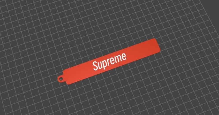 supreme logo by brinter art signs & logos 3d print model - Mito3D