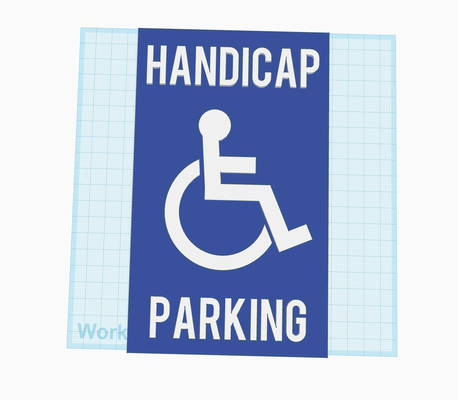 handikap otopark by brentdavidkey sanat işaretler logolar engelli tekerlekli sandalye belden aşağısı felçli sakat 3d print model - Mito3D