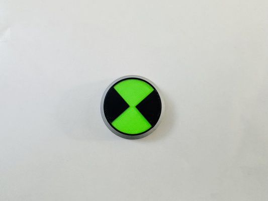 ben10 kühlschrank magnet by kraftlos haushalt haus modelle logo mehrfarbig niedlich grün einfach cool sehen kühlschrankmagnet omnitrix 3d print model - Mito3D