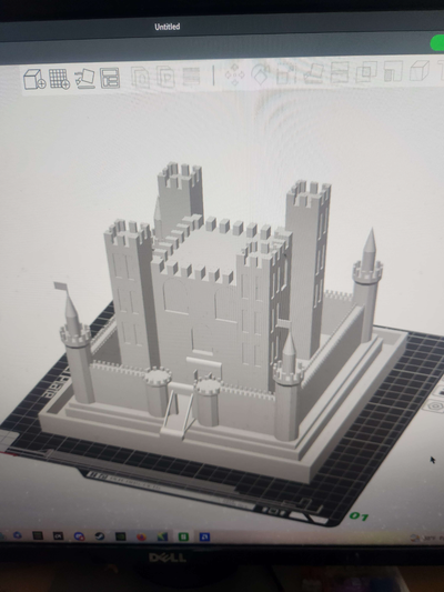 construir esquisito castelo atualizando by 1 cara arte modelos parede ponte 3d print model - Mito3D