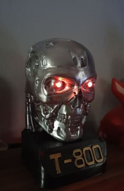 t800 endoskull led tüneller yeniden karıştırılmış by fpgtavuk sanat heykeller sonlandırıcı heykel şekil vermek 3D print model - Mito3D