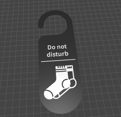 do disturb sign socks by harryfu art signs & logos sock 3d print model - Mito3D