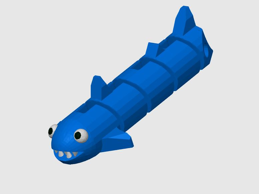 flessibile squalo portachiavi agitarsi giocattolo perfetto natale regalo by ollestore arte sculture articolato meme 3d print model - Mito3D