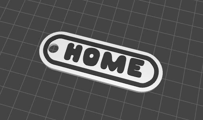 key chain home by makerlab piersonnico fashion models accessory keychain 3d print model - Mito3D