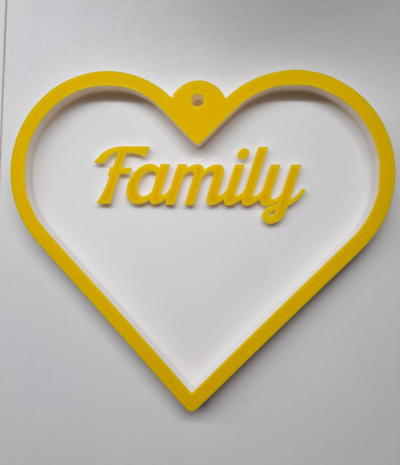 heart family christmas ball key ring by fv racing household decor accessories keyring familia accessory 3d print model - Mito3D