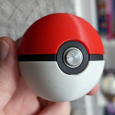 pokemon poke ball by kriswillcode props & cosplays cosplay pokeball cosplayprop 3d print model - Mito3D