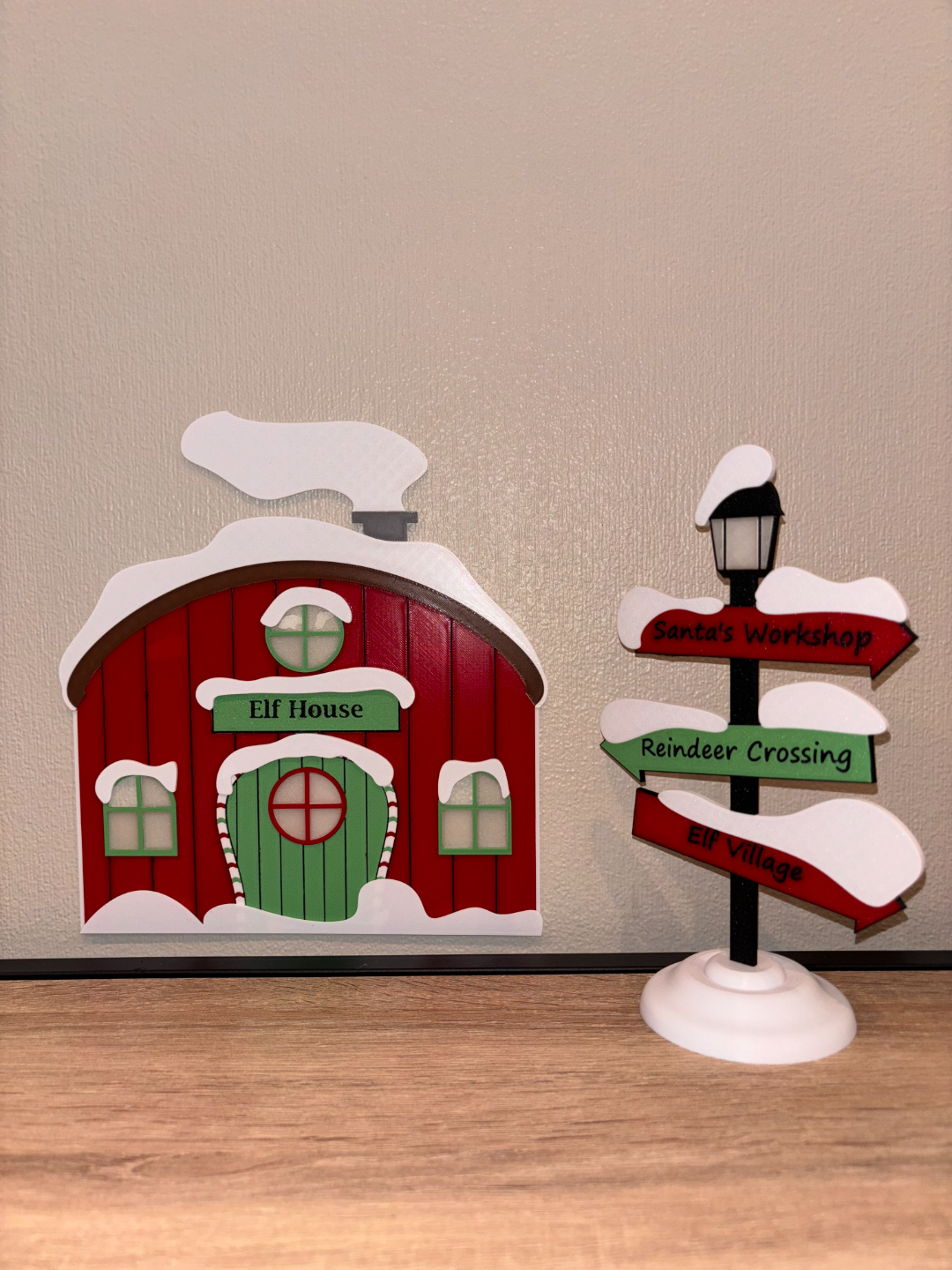 elf of shelf house lamp- sign pole by kogkbo household decor elfonashelf christmas ornament santa santaclaus holiday kids 3D print model - Mito3D