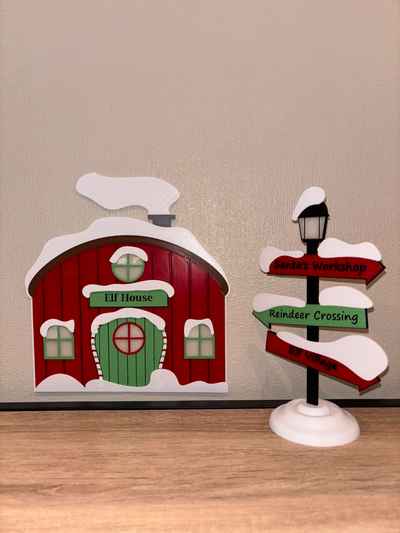 elf of shelf house lamp- sign pole by kogkbo household decor elfonashelf christmas ornament santa santaclaus holiday kids 3d print model - Mito3D