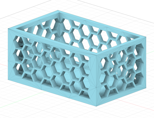 bienenwabe box seiten by abonnieren haushalt dekor honig container hexagon 3d print model - Mito3D