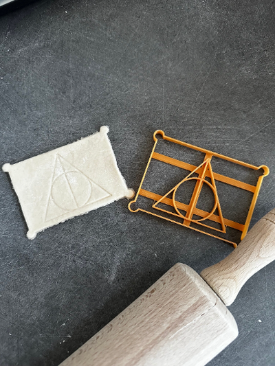 cookie cutter deathly hallows by creamade3d household decor harry potter deathlyhallows 3d print model - Mito3D