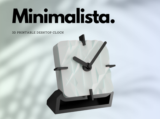 minimalist by gabb 99 ev halkı ofis saat izlemek masaüstü sıra aksesuarlar az kurulum gereklidir 3d print model - Mito3D