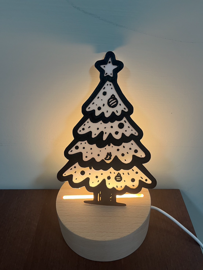 twinkling starlight christmas tree by starsdf art 2d 2023 advent calendar merry 3d print model - Mito3D