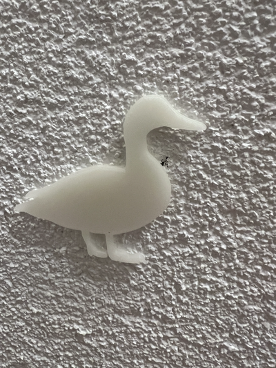 duck - animal shape glow in dark badge by 3dprintcraft miniatures animals ducks 3d print model - Mito3D