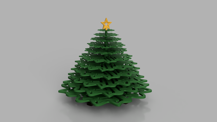 natale albero montaggio impostato by hg design domestico festività giocattolo 3d print model - Mito3D