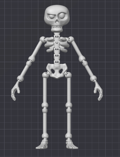 esqueleto by pared arte 3d juguetes juegos víspera santos gracioso 3d print model - Mito3D