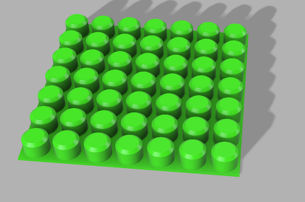 7x7 megablock teller by abonnieren spielzeuge spiele base blöcke lego block mega megabloks bloks 3d print model - Mito3D