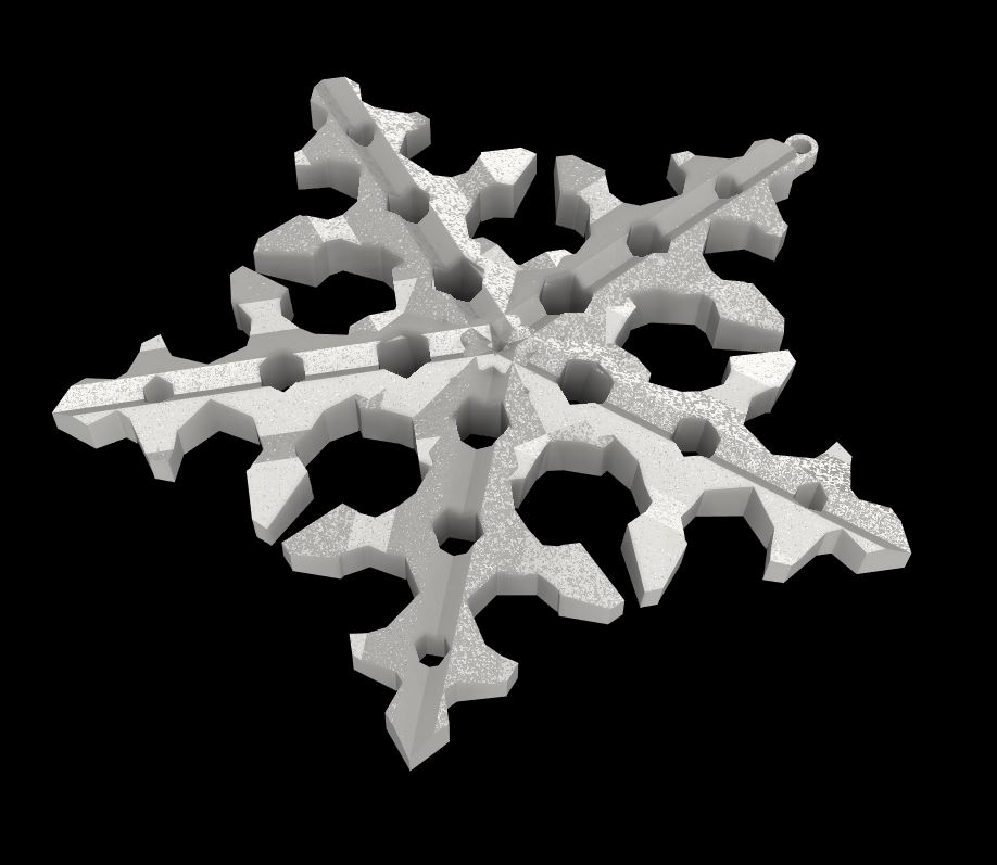 angolare fiocco neve v1 by digitallyforgeddesigns domestico festività natale albero ornamento decorazione 3D print model - Mito3D