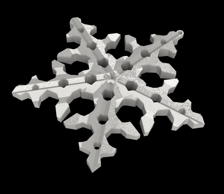 angolare fiocco neve v1 by digitallyforgeddesigns domestico festività natale albero ornamento decorazione 3d print model - Mito3D