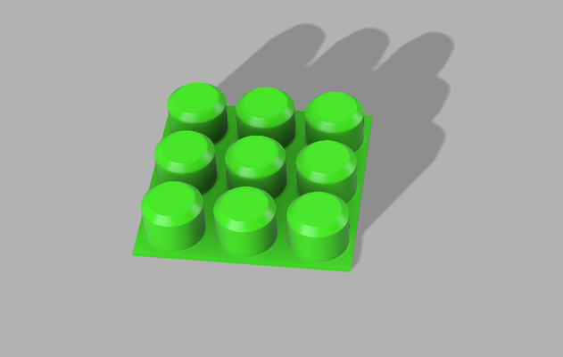 universale base 3x3 megablock piatto by camorimcanada giocattoli giochi lego bloccare mega megabloks 3d print model - Mito3D