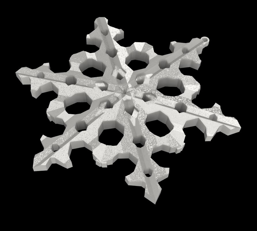 angular snowflake v2 by digitallyforgeddesigns household festivities christmas decoration ornament tree 3D print model - Mito3D