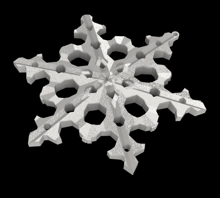 angular snowflake v2 by digitallyforgeddesigns household festivities christmas decoration ornament tree 3d print model - Mito3D