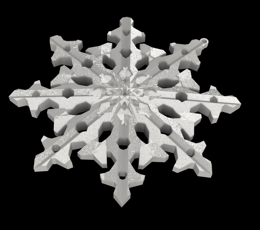 angolare fiocco neve v3 by digitallyforgeddesigns domestico festività natale decorazione ornamento 3D print model - Mito3D