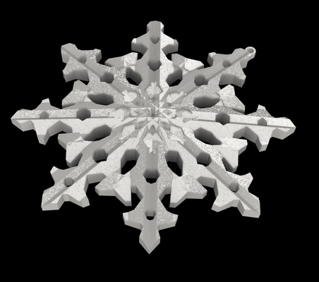 angular snowflake v3 by digitallyforgeddesigns household festivities christmas deocration ornament 3d print model - Mito3D