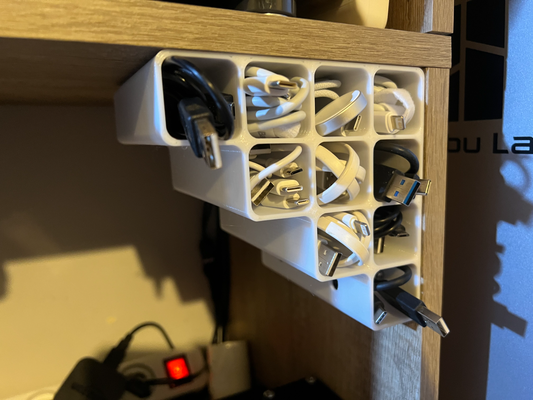 simple cable management by alfoldiladislav81 household office holder usb managment 3d print model - Mito3D