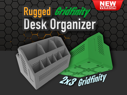rugged organizer large gridfinity remixed by k2 kevin tools organizers gridfinitybin gridfinityholder 3d print model - Mito3D