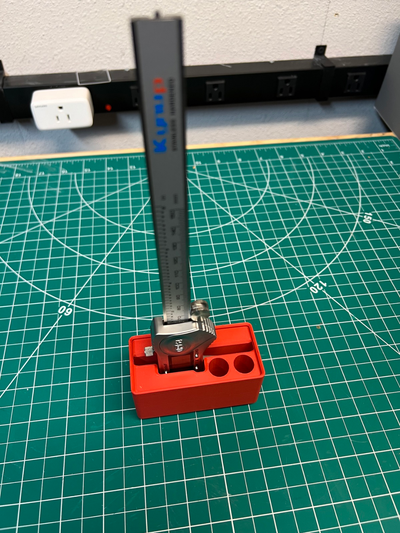 gridfinity caliper holder v2 w longer slot remixed by longracks labs tools organizers 3d print model - Mito3D