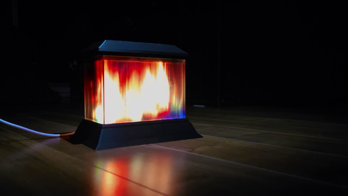 lampada fuoco by jf villemure domestico arredamento luce rosso arancia 3d print model - Mito3D