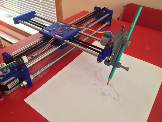 çizim makine by silindir yapıcı hobi kendin yap robotik axidraw cnc cncshield çizmek drawbot makinesi robotu çekme grbl 3d print model - Mito3D