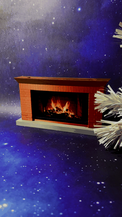 fireplace phone stand by 3dimension customs household decor christmas christmasdecoration elf elfonashelf elfontheshelf 3d print model - Mito3D