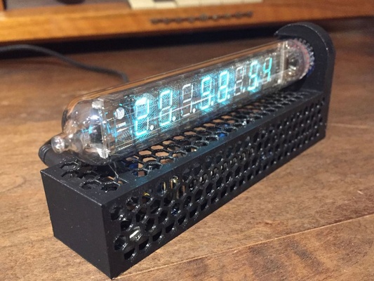 adafruit hielo tubo reloj caso funda by cyul fabricante pasatiempo bricolaje diy electrónica recinto vfd 3d print model - Mito3D