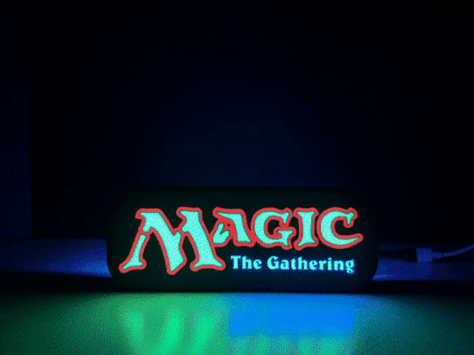 magic gathering lightbox by zoroseerus art models box light sign led mtg rgb wizard night wotc wizards 3d print model - Mito3D