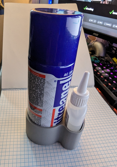 ca glue holder by lukeshafer3417 hobby & diy superglue super mitreapel 3d print model - Mito3D