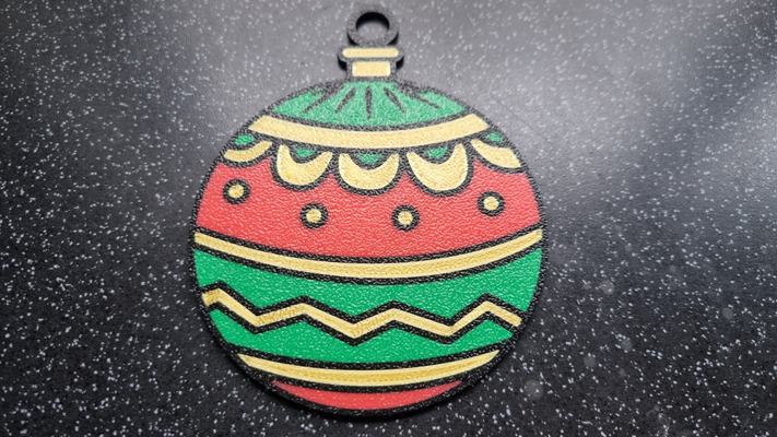 natale ornamento palla multicolore by signor jay domestico festività multi colore decorazione natale vacanza regalo pendente 3d print model - Mito3D