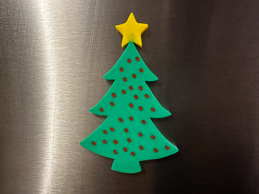 noël arbre aimant 6x2mm aimants by torsion ménage festivités frigo vacances décoration 3d print model - Mito3D
