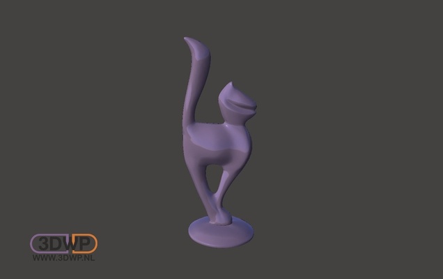 katze figur by 3dwp nl kunst skulpturen tier skulptur statue 3d print model - Mito3D