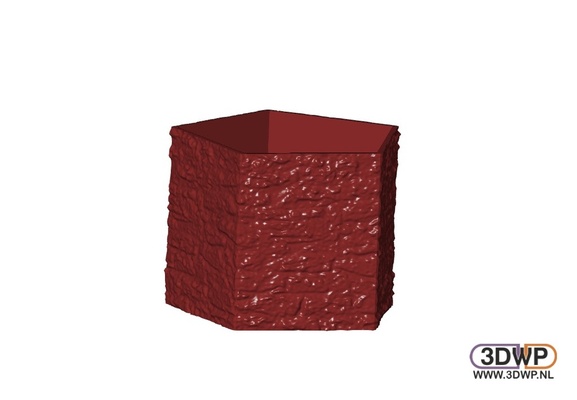 fleur pot pierres modèle by 3dwp nl ménage décor vase fleurs calcul 3d print model - Mito3D