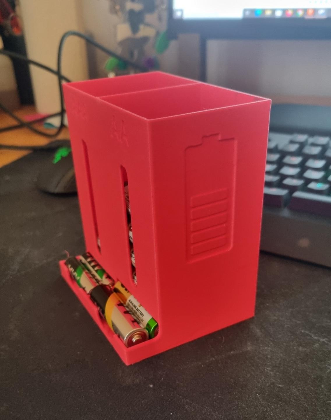 battery box aaa aa remixed by sr-castro tools organizers batteryholder 3D print model - Mito3D