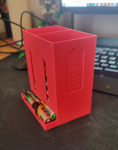 battery box aaa aa remixed by sr-castro tools organizers batteryholder 3d print model - Mito3D