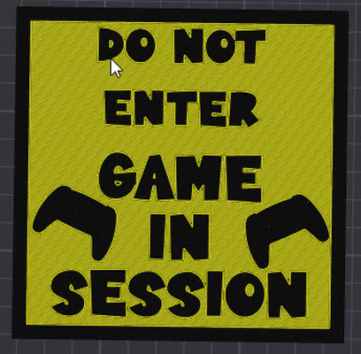 do accedere porta cartello by alter ego arte segni loghi ingresso vietato gioco in sessione 3d print model - Mito3D