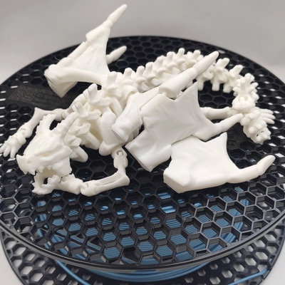 articolato scheletro drago ali v2 by glaciale arte sculture scheletrico ossatura mobile facile divertimento veloce giocattolo 3d print model - Mito3D